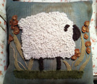 Sheep and Flowers Pillow